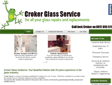 Tablet Screenshot of crokerglass.com.au